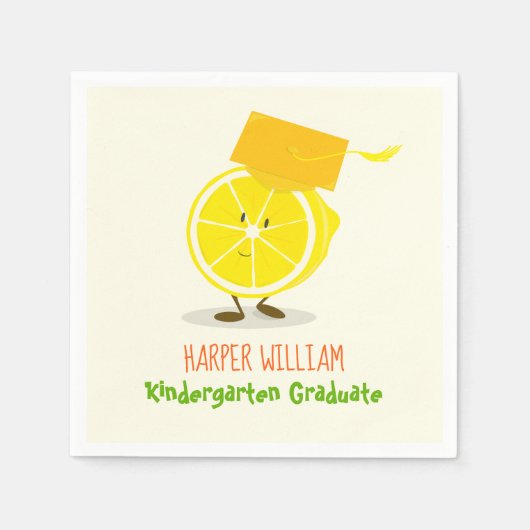 エクシーズレモンキャラクター | 紙ナプキン スタンダードカクテルナプキン (正面)