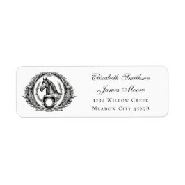 エクスエレガントトリアンクレストホース差出人住所 ラベル