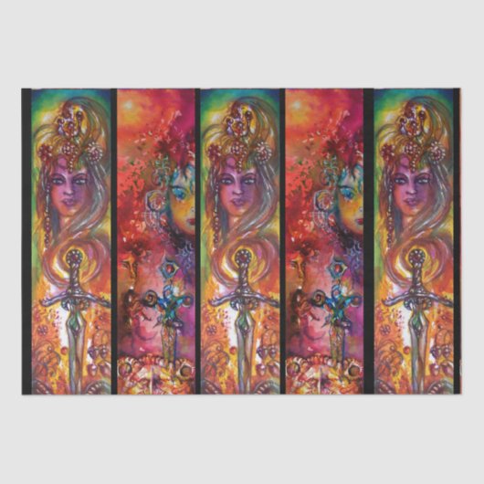 エクスカリバーとデュレンダル魔法剣の水色 薄葉紙 (正面)