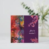 エクスカリバー明るい赤い紫の明るい赤紫色青い黄色 招待状 (スタンド正面)