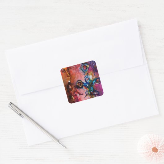 エクスカリバー魔法ソードアルトゥーリアンレジェンズ水彩 スクエアシール (封筒)