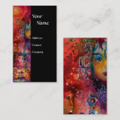 エクスカリバー黒紫明るい赤紫色赤青白 名刺 (正面/裏面)