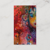 エクスカリバー黒紫明るい赤紫色赤青白 名刺 (裏面)