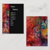 エクスカリバー黒紫明るい赤紫色赤青白 名刺 (正面/裏面)