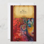 エクスカリバー1、真っ赤、ピンク紫のパーチメント 招待状 (裏面)