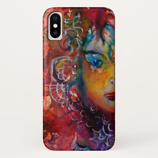エクスカリバー、クイーンの魔法剣ファンタジー赤イエロー Case-Mate iPhoneケース (裏面)