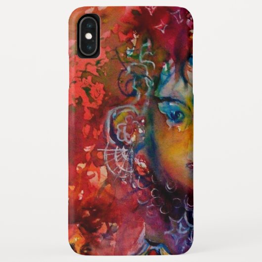 エクスカリバー、クイーンの魔法剣ファンタジー赤イエロー Case-Mate iPhoneケース (裏面)