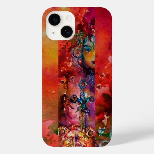 エクスカリバー/クイーンの魔法剣レッドイエローファンタジー Case-Mate iPhoneケース (裏面)