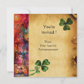 エクスカリバー , セントパトリックデーのパーティー , パーチメント 招待状 (裏面)