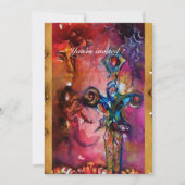 エクスカリバー マジックソード 赤紫 ファンタジー 招待状 (正面)