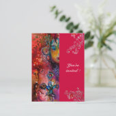 エクスカリバー、明るい赤の紫の青ピンクの白 招待状 (スタンド正面)