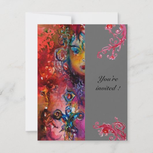 エクスカリバー、真っ赤な灰色 招待状 (正面)