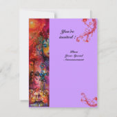 エクスカリバー , 真っ赤な , ピンク紫 招待状 (裏面)