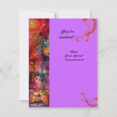 エクスカリバー , 真っ赤な , ピンク紫 招待状 (裏面)