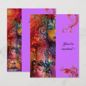 エクスカリバー , 真っ赤な , ピンク紫 招待状 (正面/裏面)