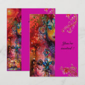 エクスカリバー , 真っ赤な , ピンク紫 招待状 (正面/裏面)