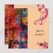 エクスカリバー , 真っ赤な , ピンク 招待状 (正面/裏面)