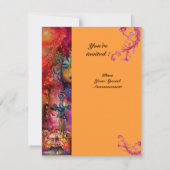 エクスカリバー , 真っ赤な , ピンク 青 オレンジ 招待状 (裏面)