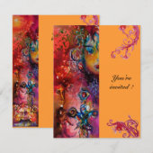 エクスカリバー , 真っ赤な , ピンク 青 オレンジ 招待状 (正面/裏面)