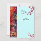 エクスカリバー , 真っ赤な , ピンク 青 招待状 (裏面)