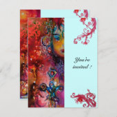 エクスカリバー , 真っ赤な , ピンク 青 招待状 (正面/裏面)