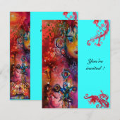 エクスカリバー , 真っ赤な , ピンク 青 招待状 (正面/裏面)