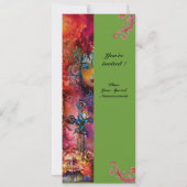 エクスカリバー , 真っ赤な , ピンク 青 緑 招待状 (裏面)