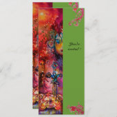 エクスカリバー , 真っ赤な , ピンク 青 緑 招待状 (正面/裏面)