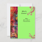 エクスカリバー , 真っ赤な , ピンク 青 緑 招待状 (裏面)