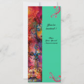 エクスカリバー , 真っ赤な , ピンク 青 緑 招待状 (裏面)