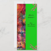 エクスカリバー , 真っ赤な , ピンク 青 緑 招待状 (裏面)