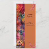 エクスカリバー , 真っ赤な , ピンク 青 黄色 招待状 (裏面)