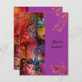 エクスカリバー、真っ赤、ピンク紫 招待状 (正面/裏面)