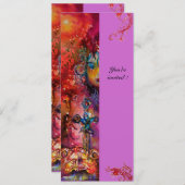 エクスカリバー、真っ赤、ピンク紫 招待状 (正面/裏面)