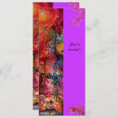 エクスカリバー、真っ赤、ピンク紫 招待状 (正面/裏面)