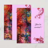 エクスカリバー、真っ赤、ピンク 招待状 (正面/裏面)