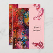 エクスカリバー、真っ赤、ピンク 招待状 (正面/裏面)