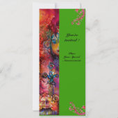 エクスカリバー , 真っ赤 , ピンク 青 緑 招待状 (裏面)