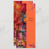 エクスカリバー、真っ赤、ピンク、青、黄色 招待状 (正面/裏面)