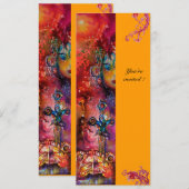 エクスカリバー、真っ赤、ピンク 青 黄 招待状 (正面/裏面)