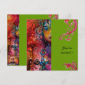 エクスカリバー、真っ赤、灰色 招待状 (正面/裏面)