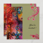 エクスカリバー、真っ赤、灰色 招待状 (正面/裏面)