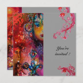 エクスカリバー、真っ赤、灰色 招待状 (正面/裏面)