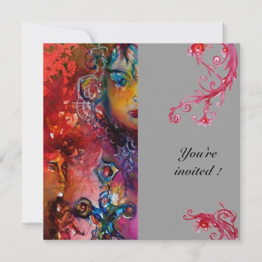 エクスカリバー、真っ赤、灰色 招待状 (正面)