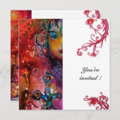 エクスカリバー、真っ赤、白 招待状 (正面/裏面)