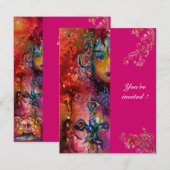 エクスカリバー、真っ赤、紫 招待状 (正面/裏面)