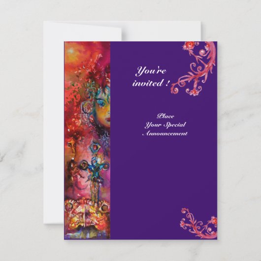 エクスカリバー、真っ赤、紫 招待状 (裏面)