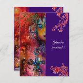 エクスカリバー、真っ赤、紫 招待状 (正面/裏面)