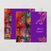 エクスカリバー、真っ赤、紫 招待状 (正面/裏面)