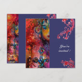 エクスカリバー、真っ赤、紫 招待状 (正面/裏面)